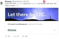 Bitstamp宣布6月19日上线莱特币交易服务